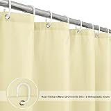 EurCross Beige Shower Curtain 180x180cm Mould Proof Washable Quick Dry view 2