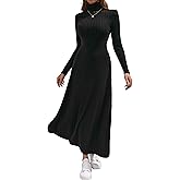 Redomo2025,Women's, Black, Long Sleeve, Fitted Silhouette with Flared Skirt, Casual Elegant Style,REW2409026