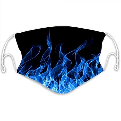 Download Enicuter Kids Teens Women Men Breathable Windproof Half Mouth Face Cloth Blue Fire Flame 3d Print Adjustable Ear Loops 5 Layers Reusable Filters For Outdoor Hippop Dance Gym Amazon Co Uk Clothing PSD Mockup Templates