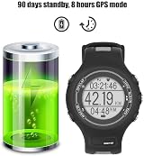 EZON Men's GPS Running Smart Watch Heart Rate Pedometer 5ATM Waterproof Black view 5