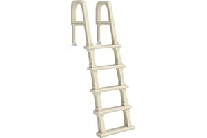 Outsunny Swimming Pool Ladder, 63.4"-69.3" Adjustable 5-Step Pool Stairs with Double Handrails, Non-Slip Steps, Load Capacity