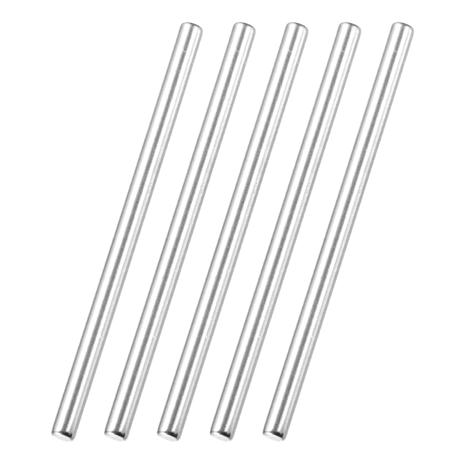 sourcing map 60 Pack RC Wheel Axle Pin, 2x20mm Steel Hex Wheel Hub Nut Pin Replacement for DIY RC Car Truck Boat Helicopter Model Part, Silver