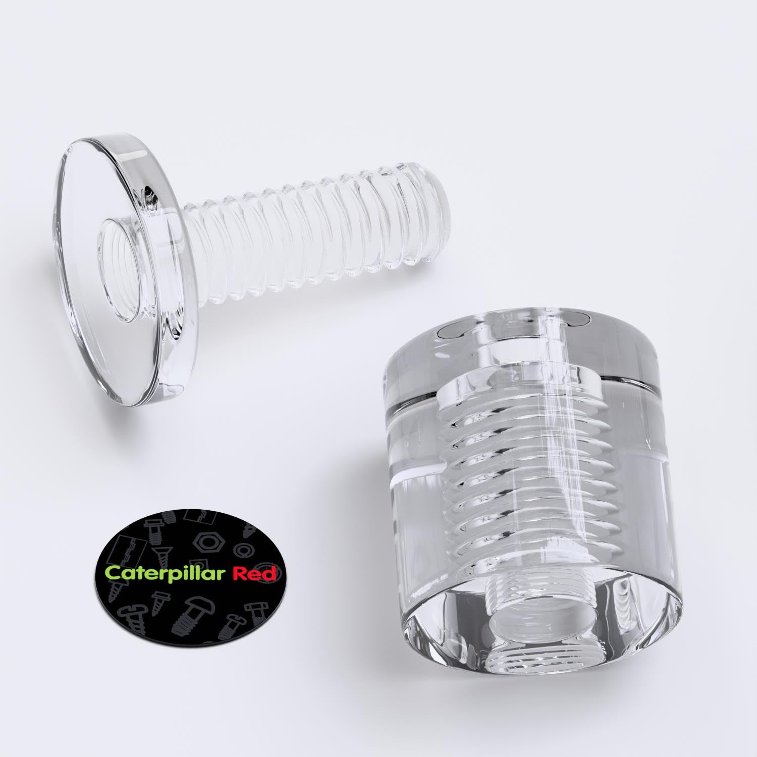 4 x Clear Standoffs, Glass Like, Acrylic, Transparent spacers, Plastic, wallmount, Display Signs, Through Hole Panels Supports, Water Resistant, Anti-Corrosion, Waterproof, Size 19x19mm