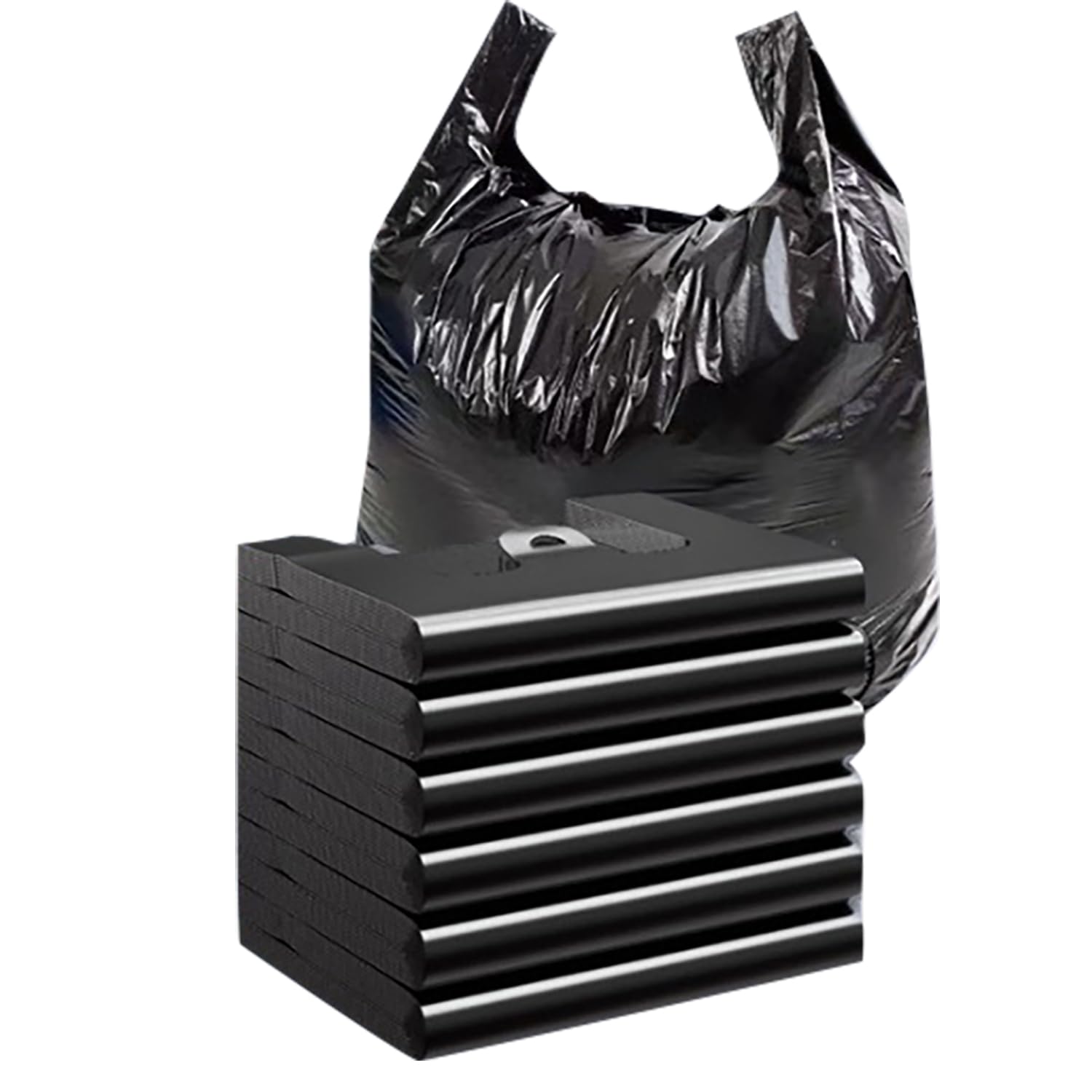 Photo 1 of 100 Counts Ultra Strong 8-10 Gallon Black Trash Bags 2 Mils Multi-Use Bin Liners Food Scrap Waste Tall Kitchen Garbage Bags for Home Office Kitchen (8-10Gallon)