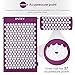 INTEY Acupressure Mat Massage Acupuncture Mat and Pillow Set Ideal for Neck, Back and Shoulder Pain Remedy and Stress Relief with Spike Points and Portable Bag (Purple)