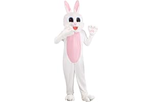 FUN COSTUMES White Easter Bunny Costume Adult Rabbit Mascot Costume