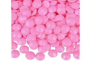 Sukiiy 2500PCS 4MM Resin Flatback Rhinestones, Solid Lt. Pink Candy Color Resin Rhinestones for Crafts, Flatback Rhinestones for Nail, Tumbler Mugs Bottles Shoes Clothes