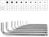 Gunpla 9-Piece Ball End Hex Key Set 1.5-10mm Long Arm Hex Wrenches view 3