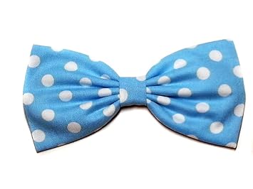 Amazon Com Polka Dots Hair Bow Collection Light Blue Large