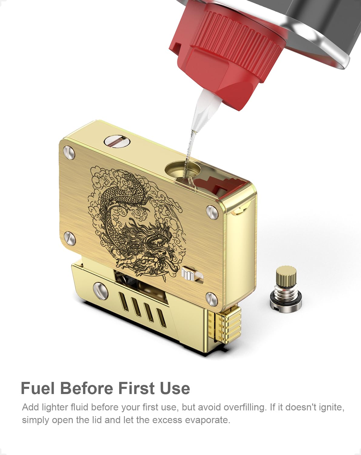 VVAY Vintage Petrol Lighter Storm Dragon Sold Without Petrol