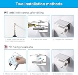 Ibergrif MK34050 Toilet Roll Holder with Shelf Stainless Steel Silver view 2