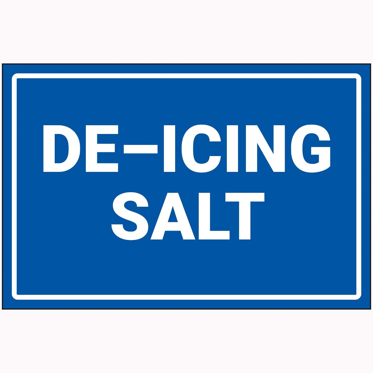 V Safety De-Icing Salt Sign - 300 mm x 200 mm - Super Strong PETG