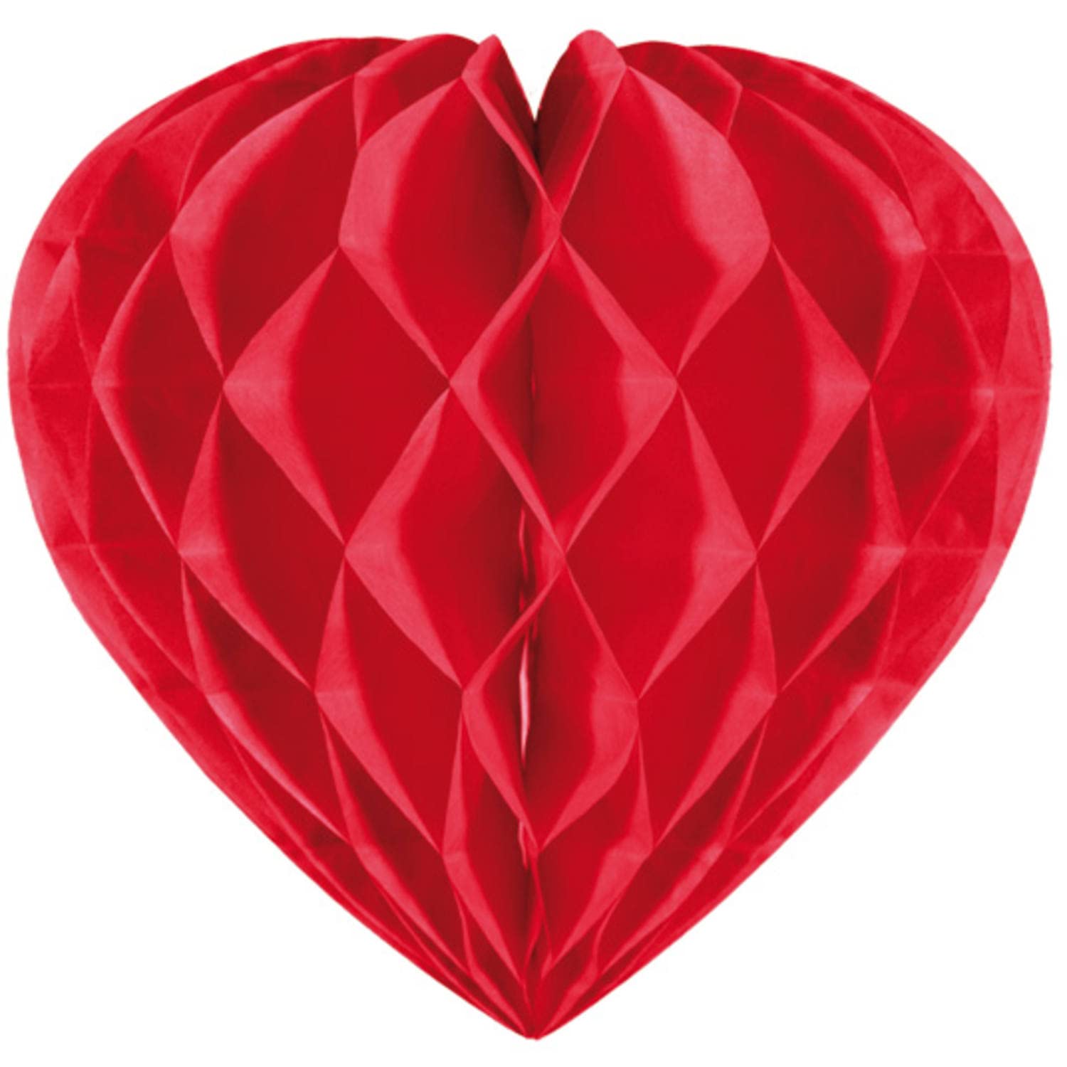Folat - Honeycomb heart - 30 cm - Red