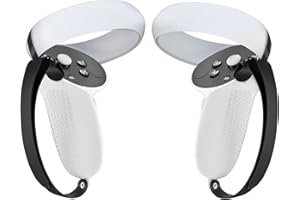 YRXVW Controller Grips Cover for Oculus Quest 2, Silicone Hand Grips Unibody Design with Adjustable Knuckle Strap Accessories Compatible with Quest 2 (White)