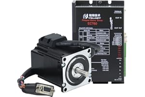 Rtelligent EtherCAT Driver Support CoE CiA402 Standard ECT60 + Nema 23 Closed Loop 1.3NM Stepper Motor + Encoder Extension Cable 3m for CNC (ECT60 + 57AM13ED (Original Model：57A1ED/57A1EC))