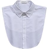 Muaquta Solid Color Classic Fake Collar Detachable Dickey Collar Half Shirts Blouse False Collar Top for Women Men Outfits