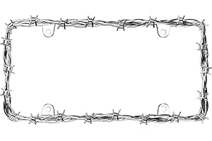 Cruiser Accessories 22230 Barbed Wire II License Plate Frame, Chrome, 1 Frame