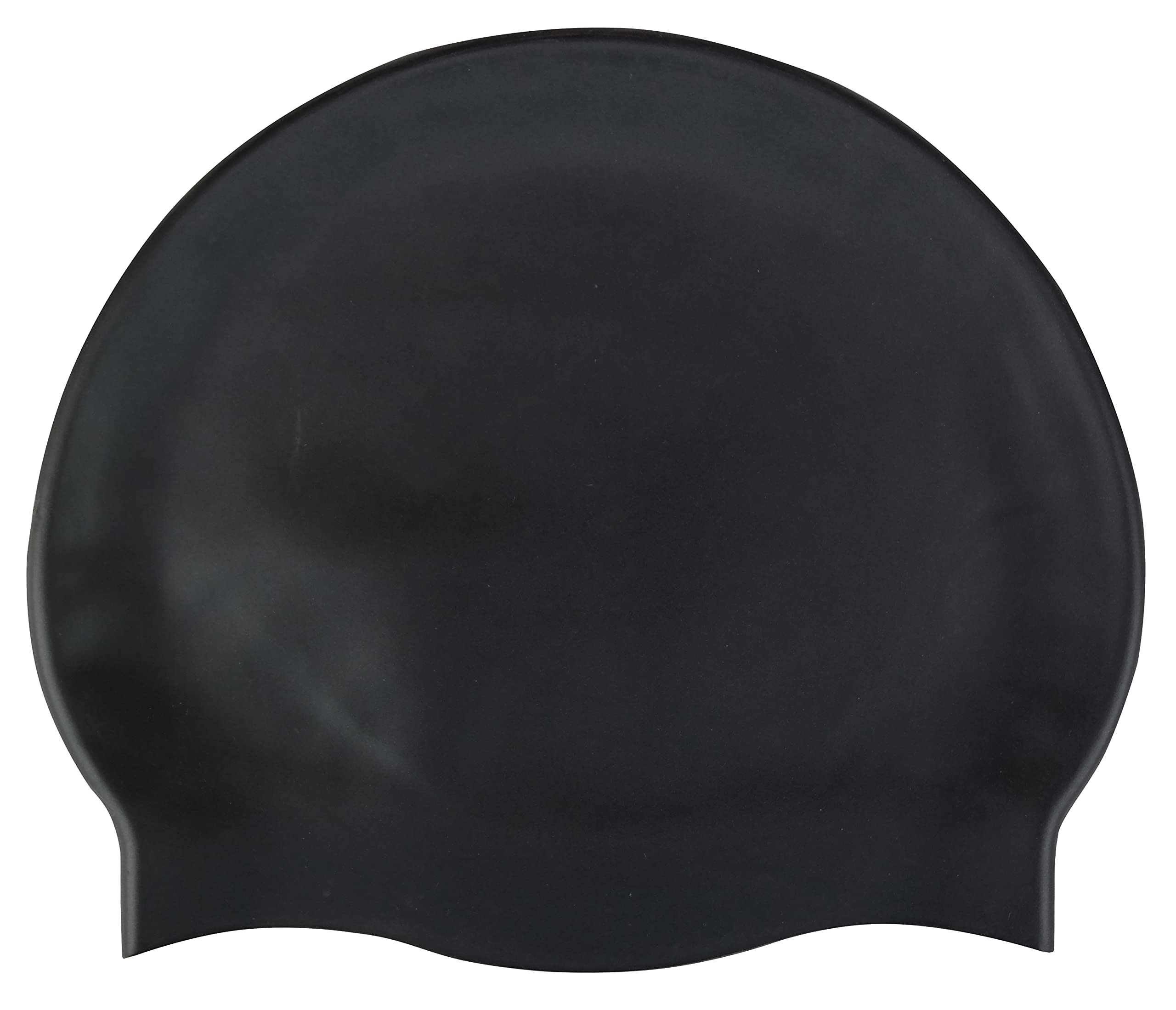 CHEX Stretchy Silicone Unisex Women Men One Piece Swimming Hat Swim Cap Plain Unbranded Fluo Dark Pastel Colours One Size Adults 8+ Years Easy Pull On Swim Hat (Black)