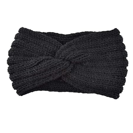 TAOtTAO Gestrickte Woll Haarband Querschnitt Frauen gestrickte Stirnband häkeln Winter wärmer Lady Haarband Haarband Headwrap