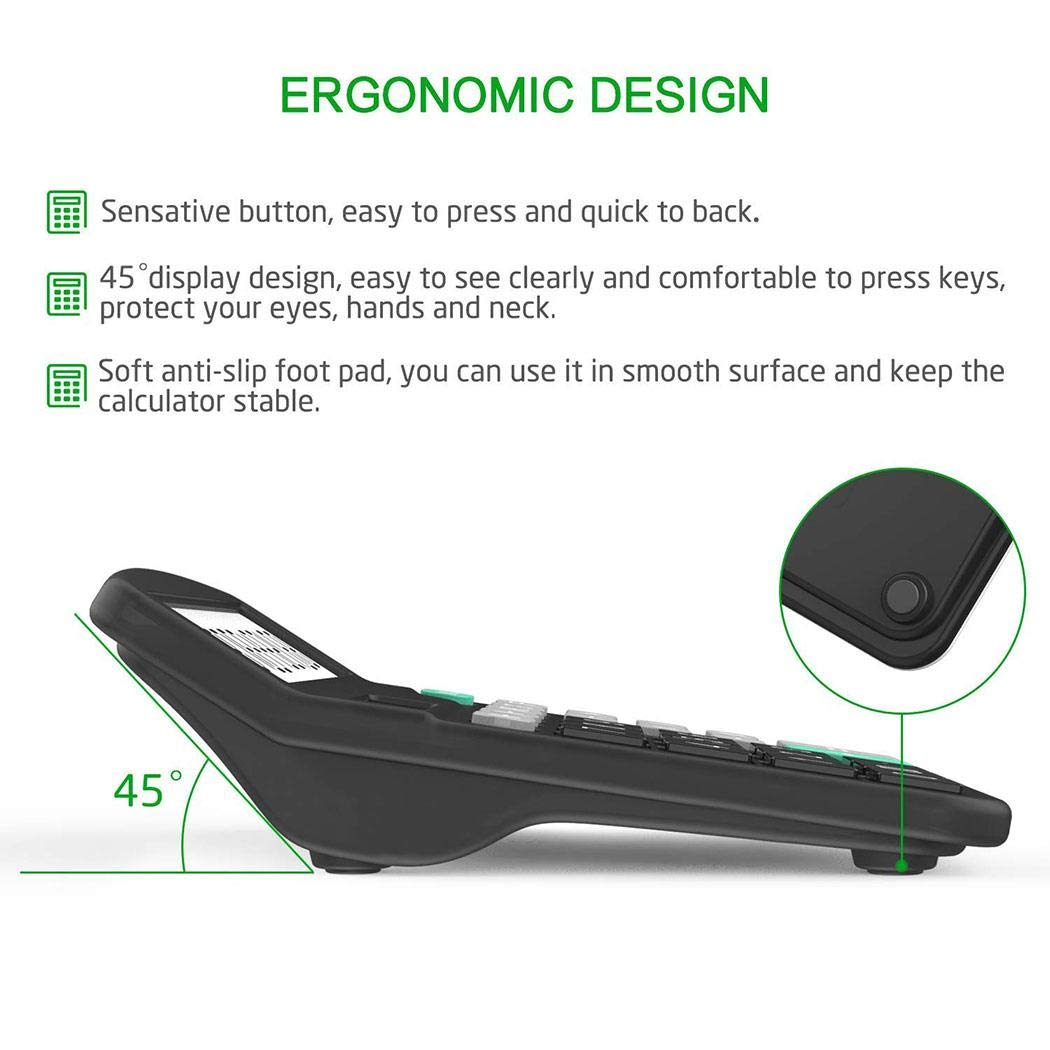 XioNiu Solar Battery Calculator Portable Large LCD Display Office Calculator Basic