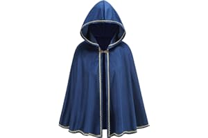 GRAJTCIN Renaissance Medieval Hooded Cape Adult Velvet Cloak Halloween Party Victorian Capelet for Women