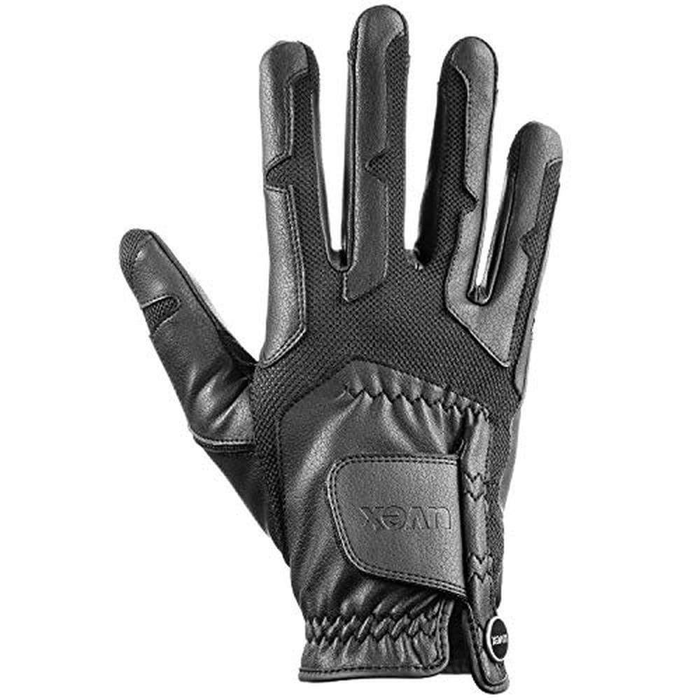 uvex Ventraxion - Flexible Riding Gloves for Men and Women - Durable - Breathable Material - Black - 5-6
