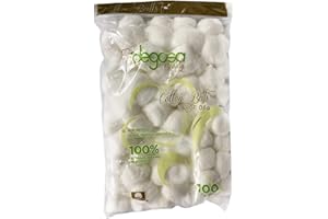 SION BIOTEXT Cotton Balls for Facial Treatments, Nails and Make-Up Removal, Applying Tonics & Cleansers, Multi-Purpose Soft Natural Cotton Balls (LARGE 100 COUNT)