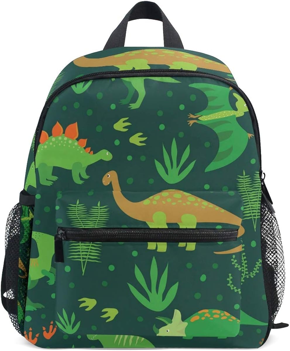 Kids Backpack Green Dinosaur for Toddler Boy Girls Age 37