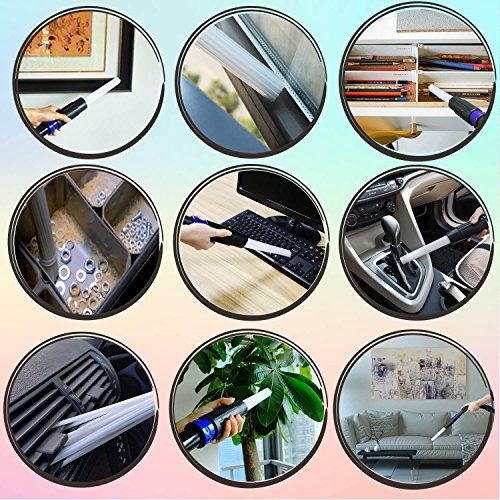 Vacuum dust Daddy cleaner/remover Universal attachment with strong suction flexible tubes for Cars,Air Vents, Windows, Keyboards, Corners, Pets, Drawers, Furniture and any dusty spot in the house