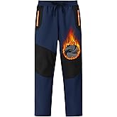 MoFiz Kids Waterproof Snow Ski Pants Kids Winter Warm Fleece Snowboard Pants Girls Elastic Waist Outdoor Hiking Pants