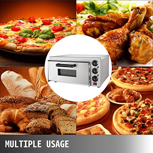 VEVOR 14'' Commercial Pizza Oven Countertop,110V 2000W Stainless Steel