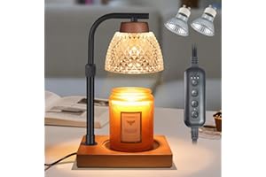 NAWAZA Dimmable Candle Warmer Lamp with Timer, Electric Wax Melt Warmer, lamp candle warmer for Jar Scented Candles Mothers Day Birthday Gifts for Women Mom Grandma, Home Offices Decor Light(Diamond White)