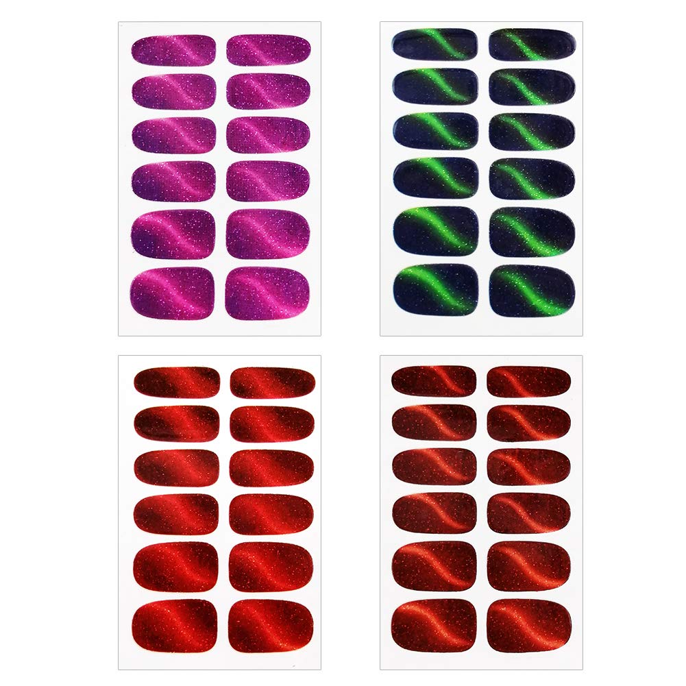 14 Sheets Full Wraps Nail Polish Stickers,SelfAdhesive Nail Strips