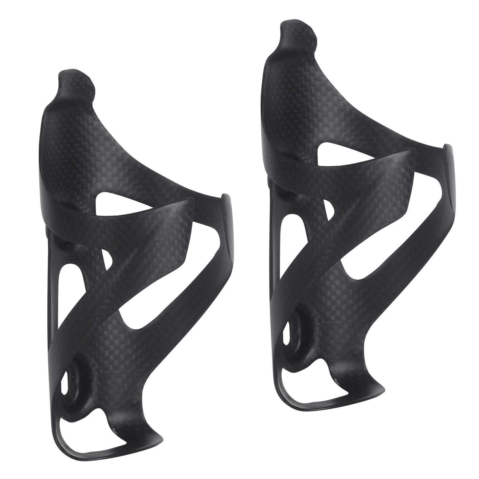 KABON Bike Water Bottle Holder, Lightweight 3K Carbon Fiber Bicycle Drink Water Bottle Cages for Road Bike MTB Cycling Accessories - Pack of 2