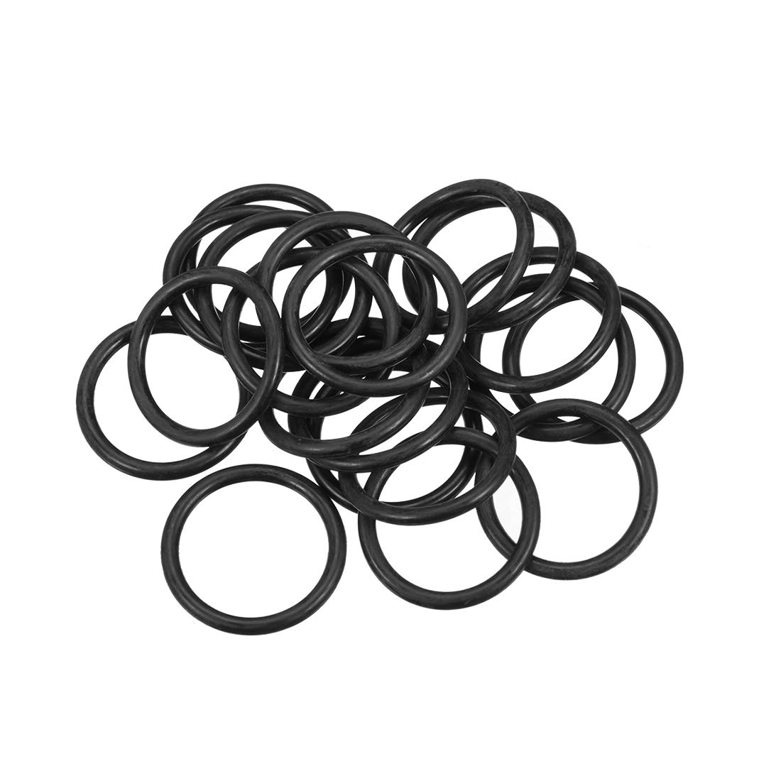 sourcing map Nitrile Rubber O-Rings 24mm OD 19.2mm ID 2.4mm Width, Metric Sealing Gasket, Pack of 20