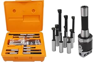 ALL-CARB 2 Inch Boring Head R8 Shank 9pcs 1/2 Inch Carbide Boring Bar Set