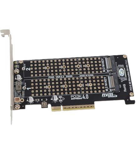 Harde Schijflezerkaart, Adapterkaart 4-poorts M.2 NVMe SSD Naar PCIE X16 M Key Harde Schijf Converterlezeruitbreidingskaart (ph44