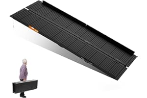 KOLOTOOL Wheelchair Ramp 7ft, Portable Non-Skid Aluminum Ramps for Wheelchairs for Home Steps, 800 LBS Capacity Handicap Ramp for Doorway, Homes, Threshold, Entry, Stairs 84" Lx 29.2" Wx2H