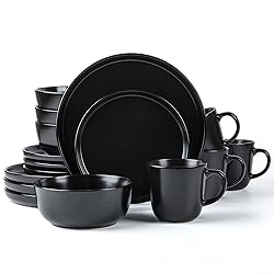 ARORA SKUGGA Round Stoneware 16pc Dinnerware Set of