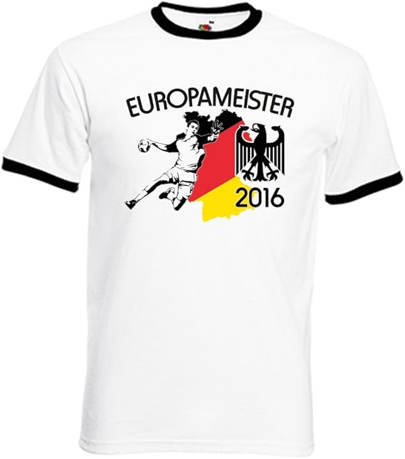 Shirtmacher Deutschland Handball MeisterShirt Kontrast