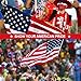 Lecoolife American Flag 3x5 ft, Long Lasting Durable 100％ Polyester Flag Built for Outdoor Use - Embroidered Stars, Sewn Stripes and Brass Grommets Strengthened by Double Stitching U.S. Flags