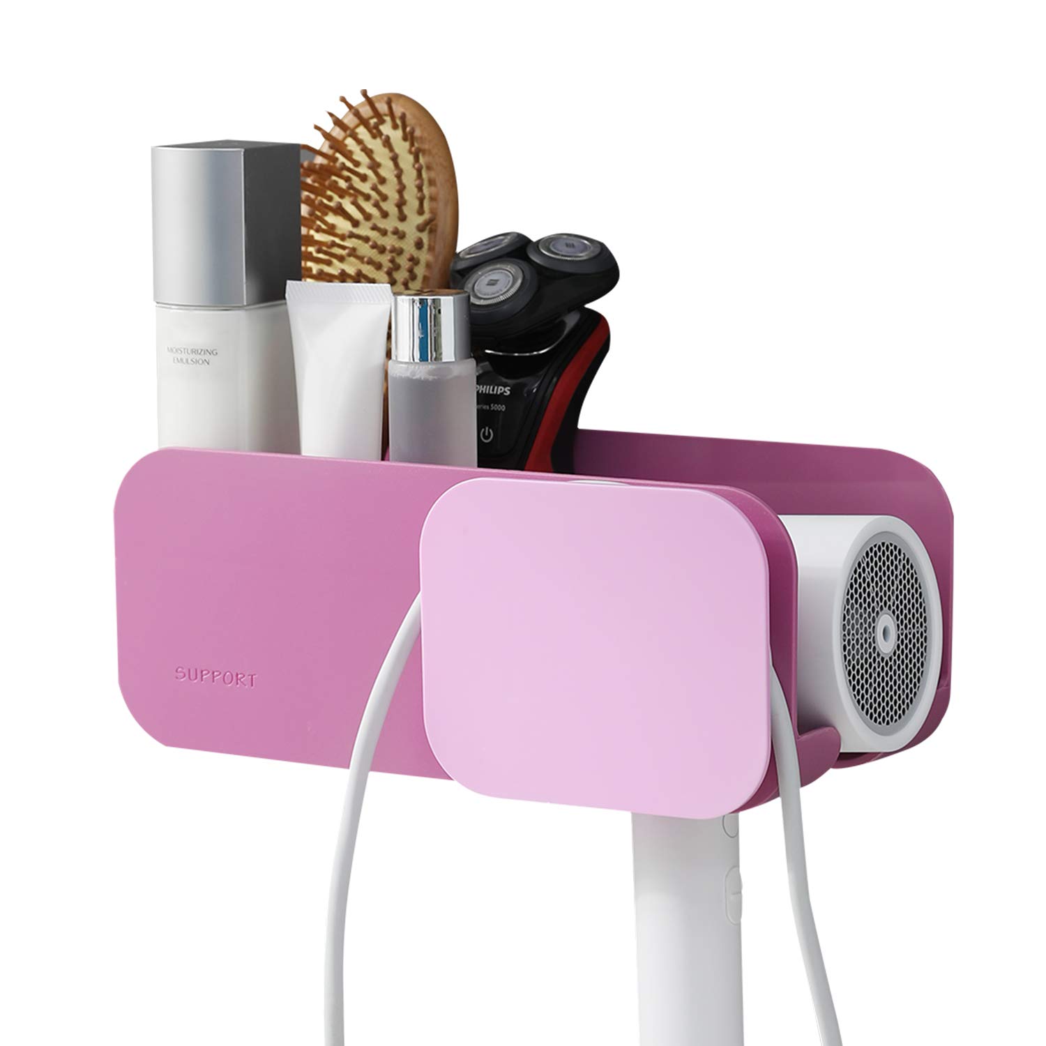 Taozun Hair Dryer Holder Self Adhesive Blow Dryer Holder Bathroom Bathroom Styling Tool Organizer Storage for Blow Dryer Curling Wand Straightener Brushes