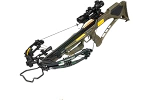 Xpedition Archery X380 Crossbow, Ultra Fast at 380 Feet Per Second with a 4x32 Illuminated Scope, Cocking Rope, Three-Bolt Quiver, Three 20'' Carbon Bolts, and Detachable Sling. Ready to Hunt Package