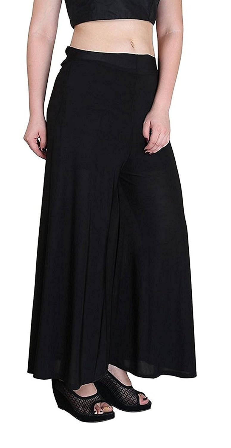 good choice women's viscose palazzo pant(pl-002black_black_free size)