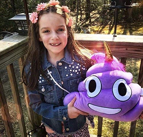 Emoji Unicorn Pillow | Poop Plush Toy Doll |Neat Soft Bed Pillow | Emoji Party Favors| Smiley Face Cushion|Funny April Fools Easter Gift