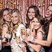 4 Pack Foil Curtains Metallic Fringe Curtains Shimmer Curtain for Birthday Wedding Party Christmas Decorations (Rose Gold)