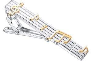 RunootPR Music Tie Clips for Men Drum Guitar Piano Tie Bar Clip Fashion Wedding Business Party Tie Pin Unique Jewelry