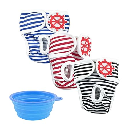 3 PCS Pet Dog Windel Baumwolle Hygieneunterhose weibliche Hund Physiologische Unterwäche Menstruation Unterwäsche Slips Schut