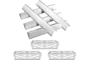 BURLY GRILL 66032 Flavorizer Bars with 66684 Heat Deflectors Grill Parts for Weber Genesis II 300 Series E-310 S-310 SE-310 SE-330 E-335 SE-335 E-315 S-335 S-345 S-340 Genesis II LX S/E-340