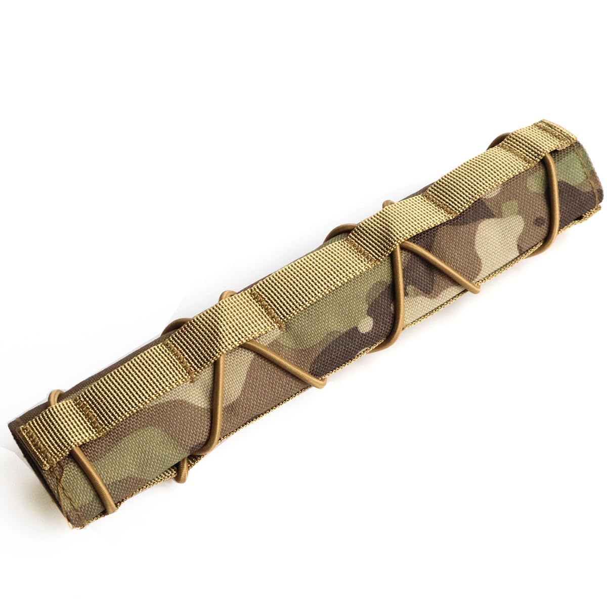 RALSPEC Camouflage Tactical Airsoft Suppressor Moderator Cover Muffler Baffler Gun Barrell Silencer Heat Shield Military Army Shooting Camo
